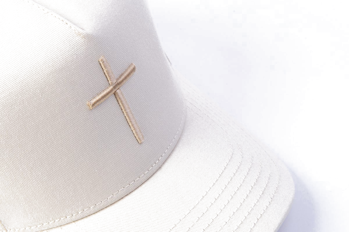 White Cross Snapback view 3